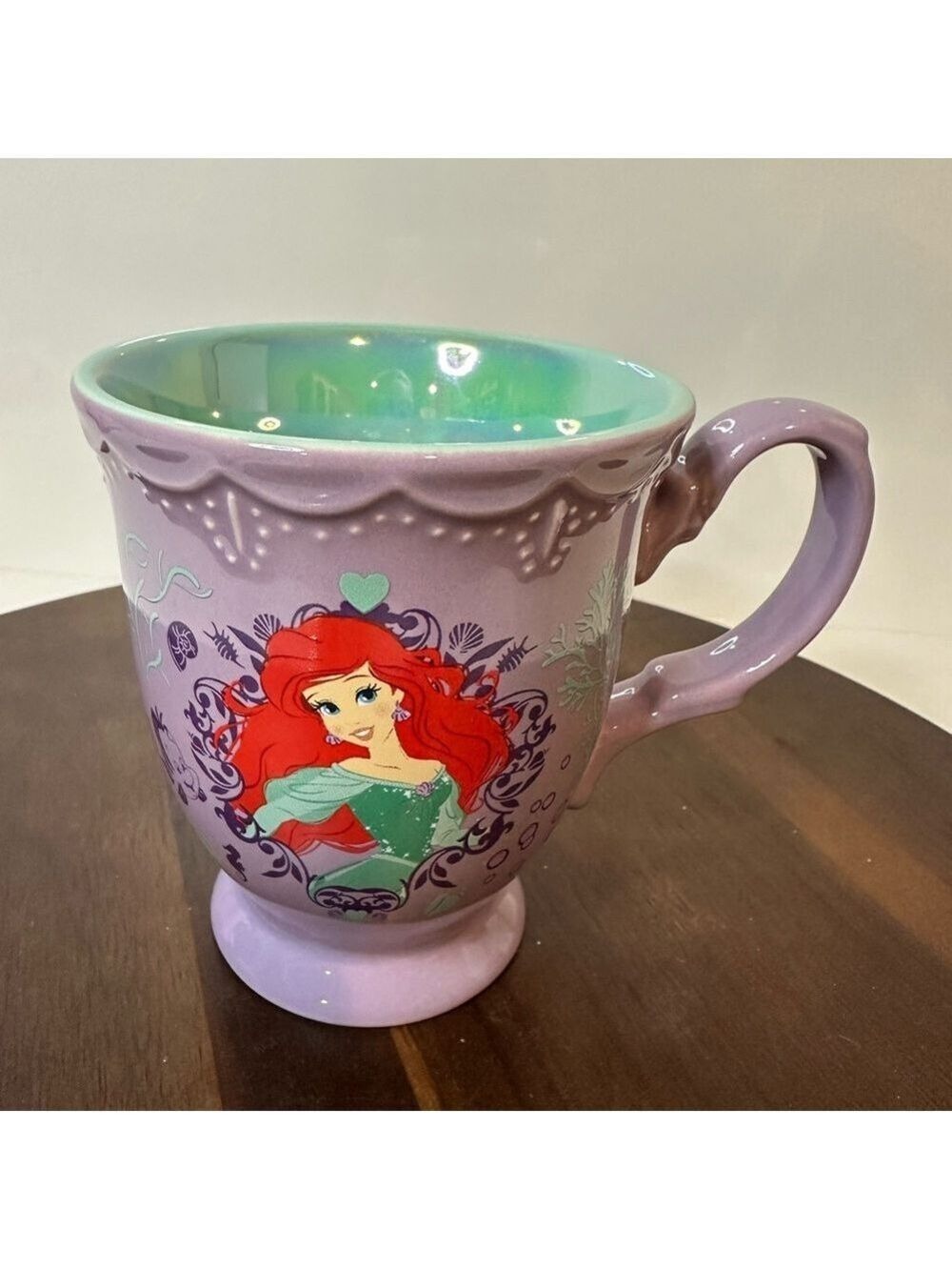 Disney Store Princess Ariel Floral Coffee Mug – 10 oz – The Little Mermaid